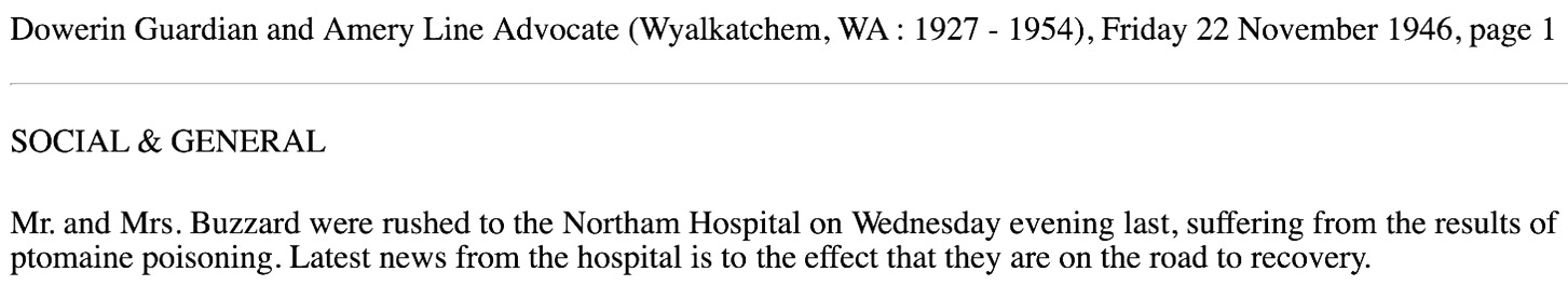 Food Poisoning in Dowerin